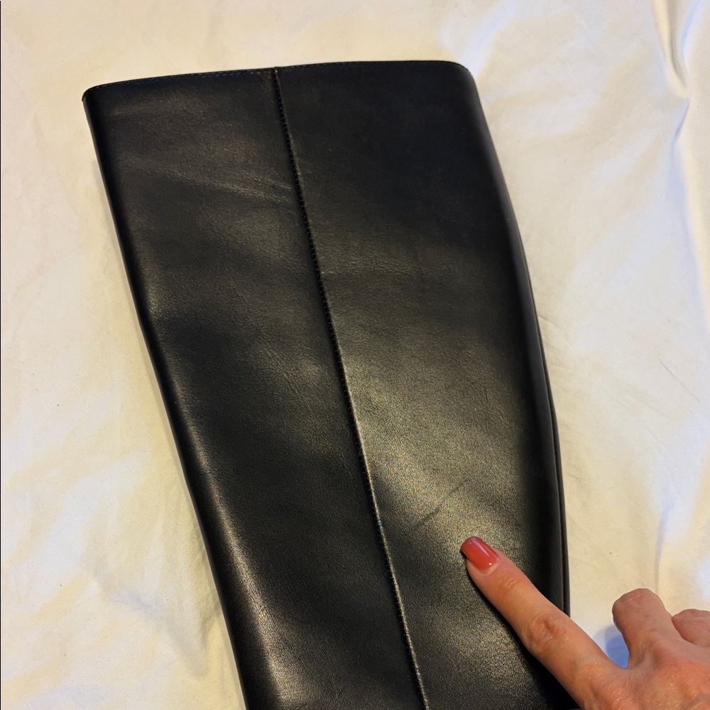 Vince Camuto Narrow calf knee-high Black Leather Block Heel boot NEW! - Picture 11 of 14